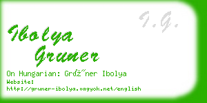 ibolya gruner business card